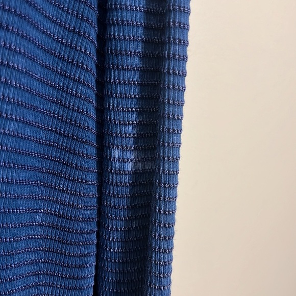 able the label Blue Waffle Knit Boho Faded T-Shirt Dress Size XL Embroidered - Picture 4 of 10